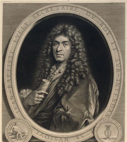 Portrait de Jean-Baptiste Lully surintendant de la musique du roi par Jean-Louis Roullet