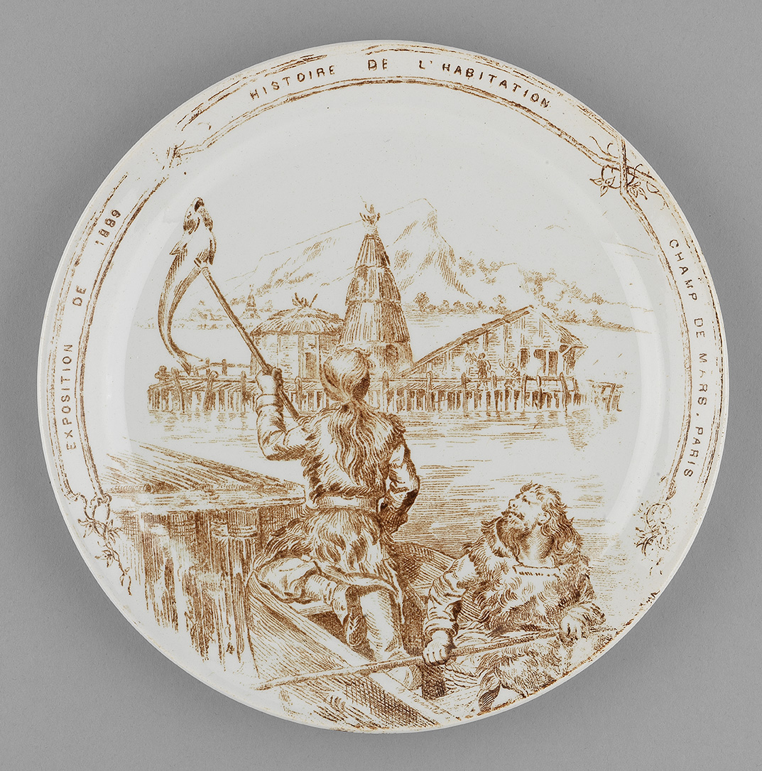 Assiette, série Histoire de l'habitation 4. Lacustres-Âge du bronze