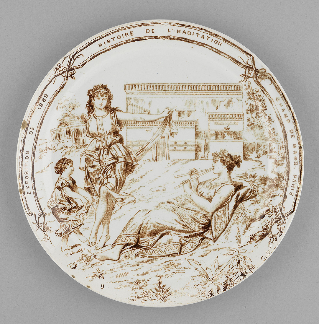 Assiette, série Histoire de l'habitation 9. Grec