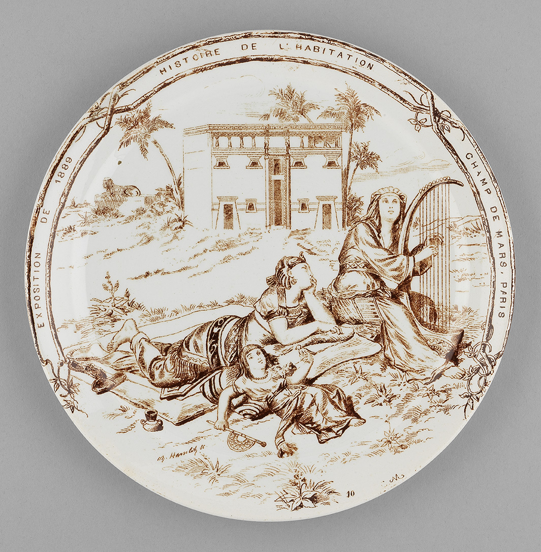 Assiette, série Histoire de l'habitation 10. Egyptiens