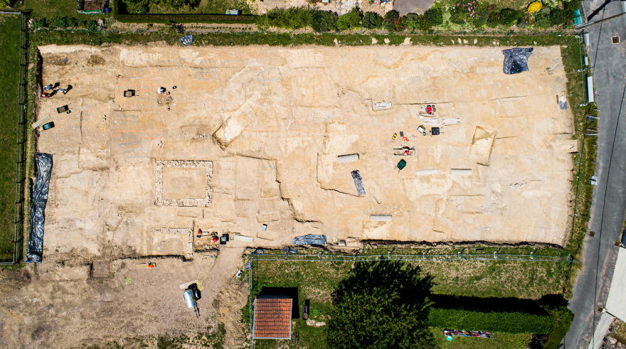 Vue zénithale du site d'Autun Ruelle Saint-Pierre