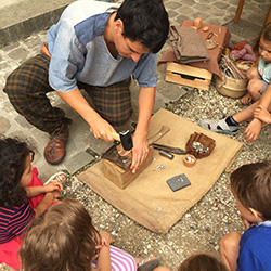 Atelier frappe de monnaies