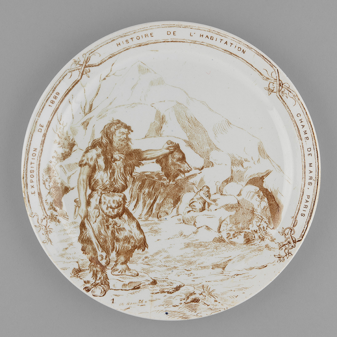 Assiette, série Histoire de l'habitation. 1. Troglodytes