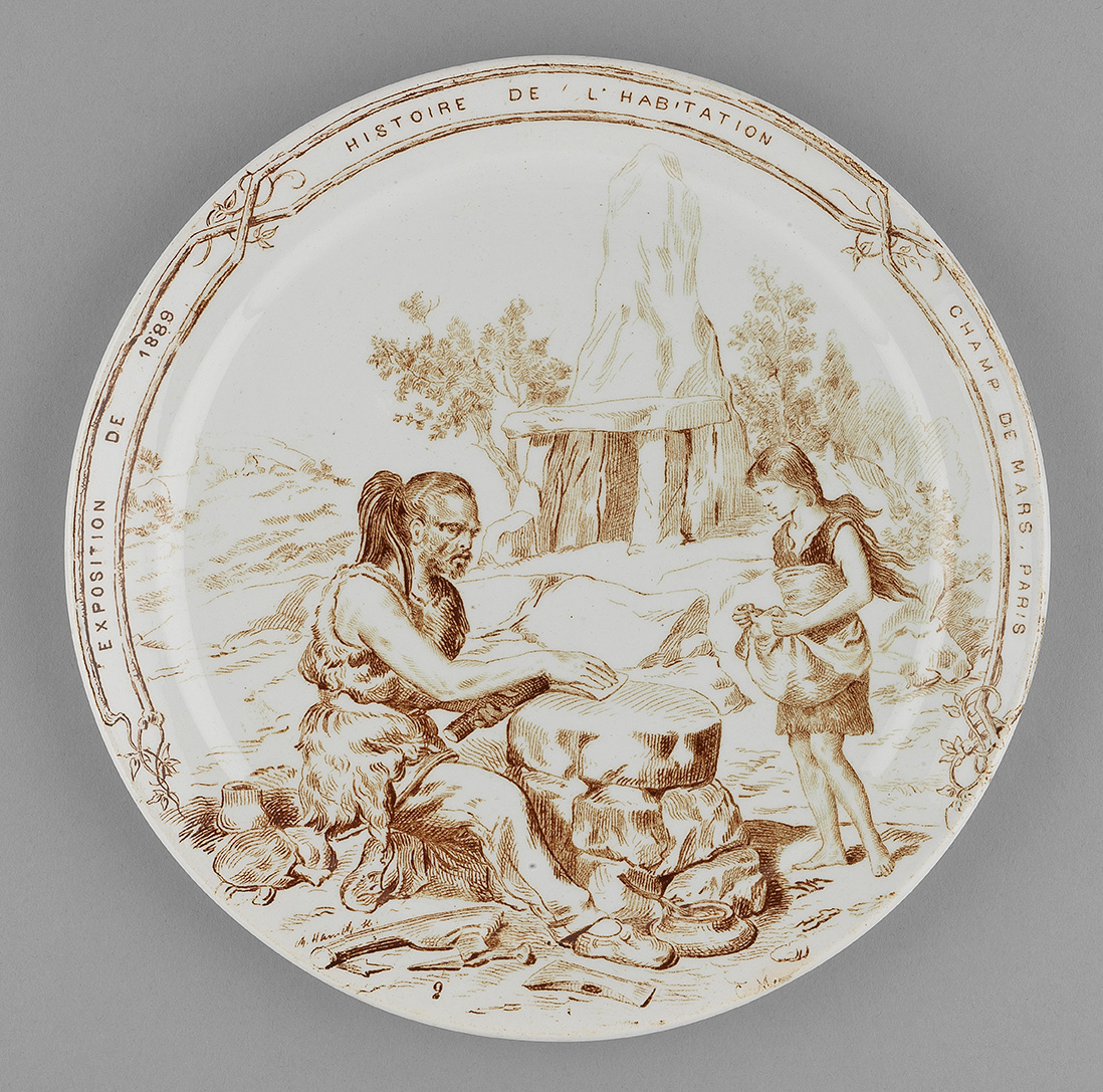 Assiette, série Histoire de l'habitation 2. Epoque de la pierre polie. 