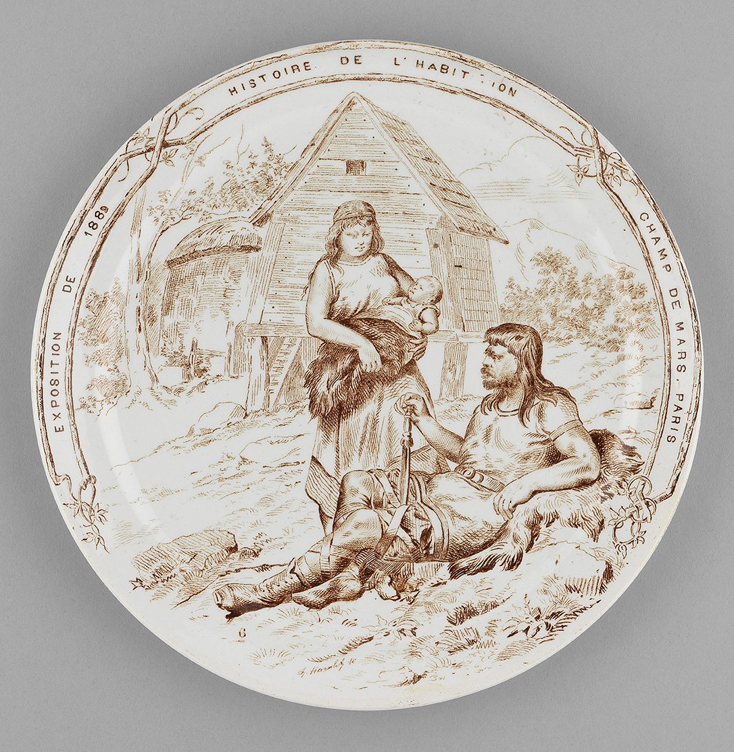 Assiette, série Histoire de l'habitation 6. Germains