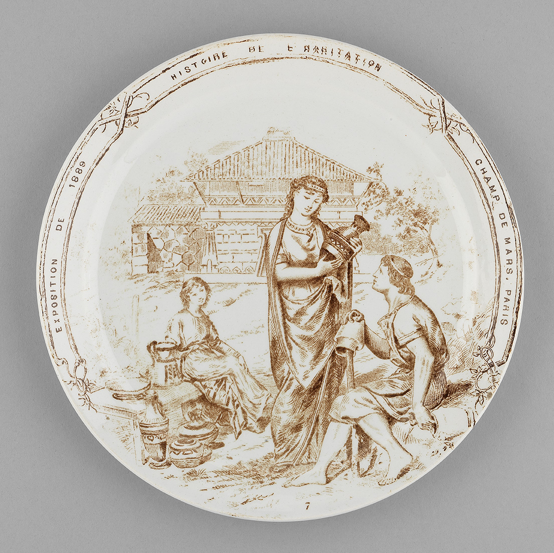 Assiette, série Histoire de l'habitation 6. Germains