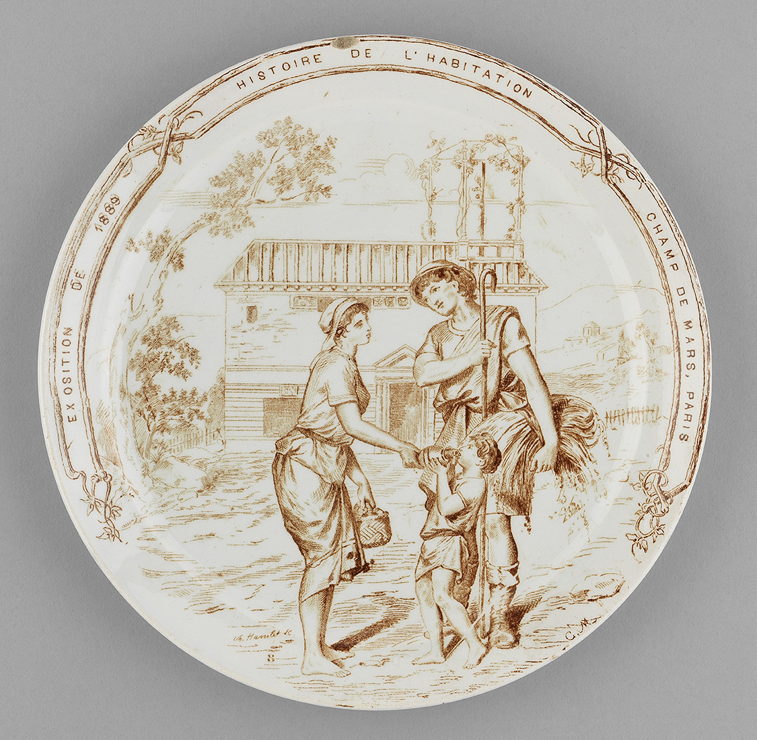 Assiette, série Histoire de l'habitation 8. Romain-Italien