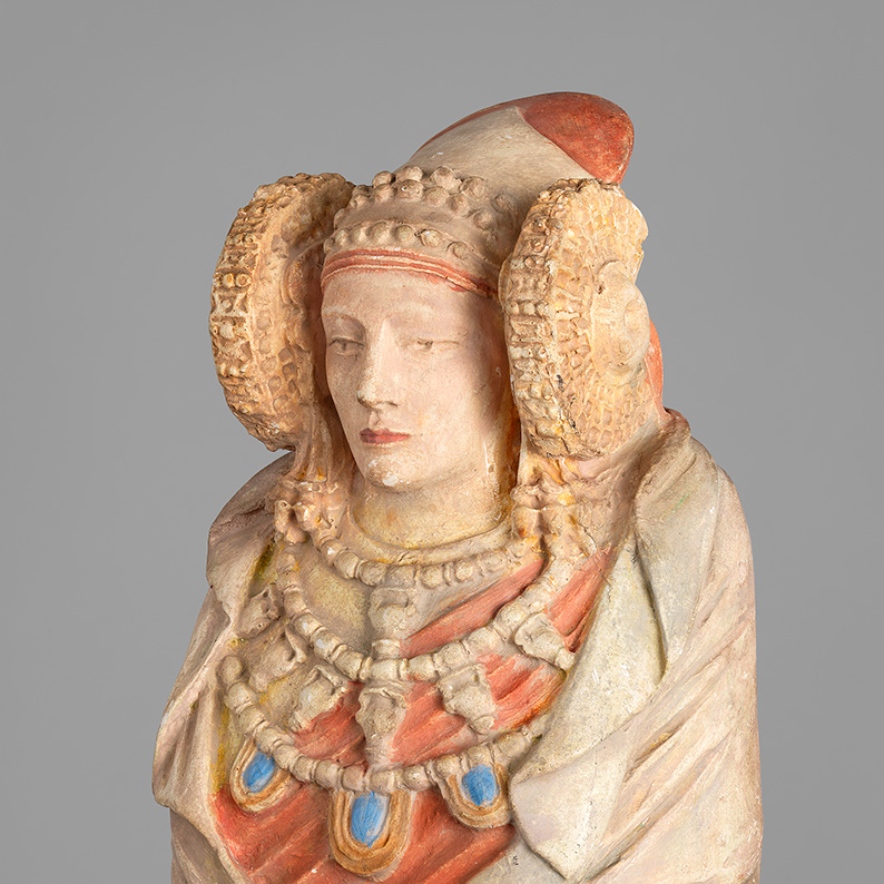 Réduction du modèle restitution de la Dame d'Elche - Détail du visage