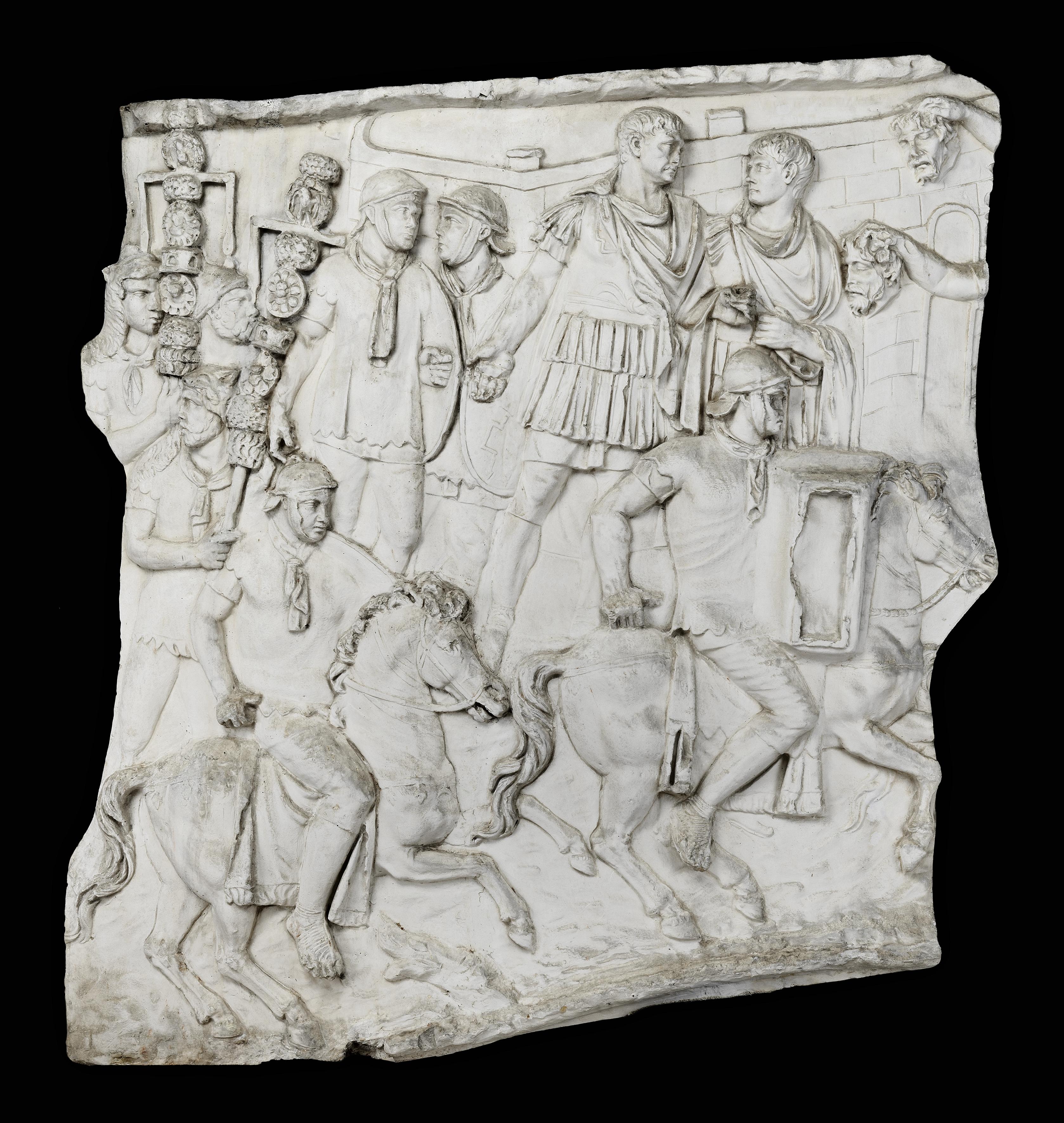 Surmoulage d'un détail de la colonne Trajane (Rome)